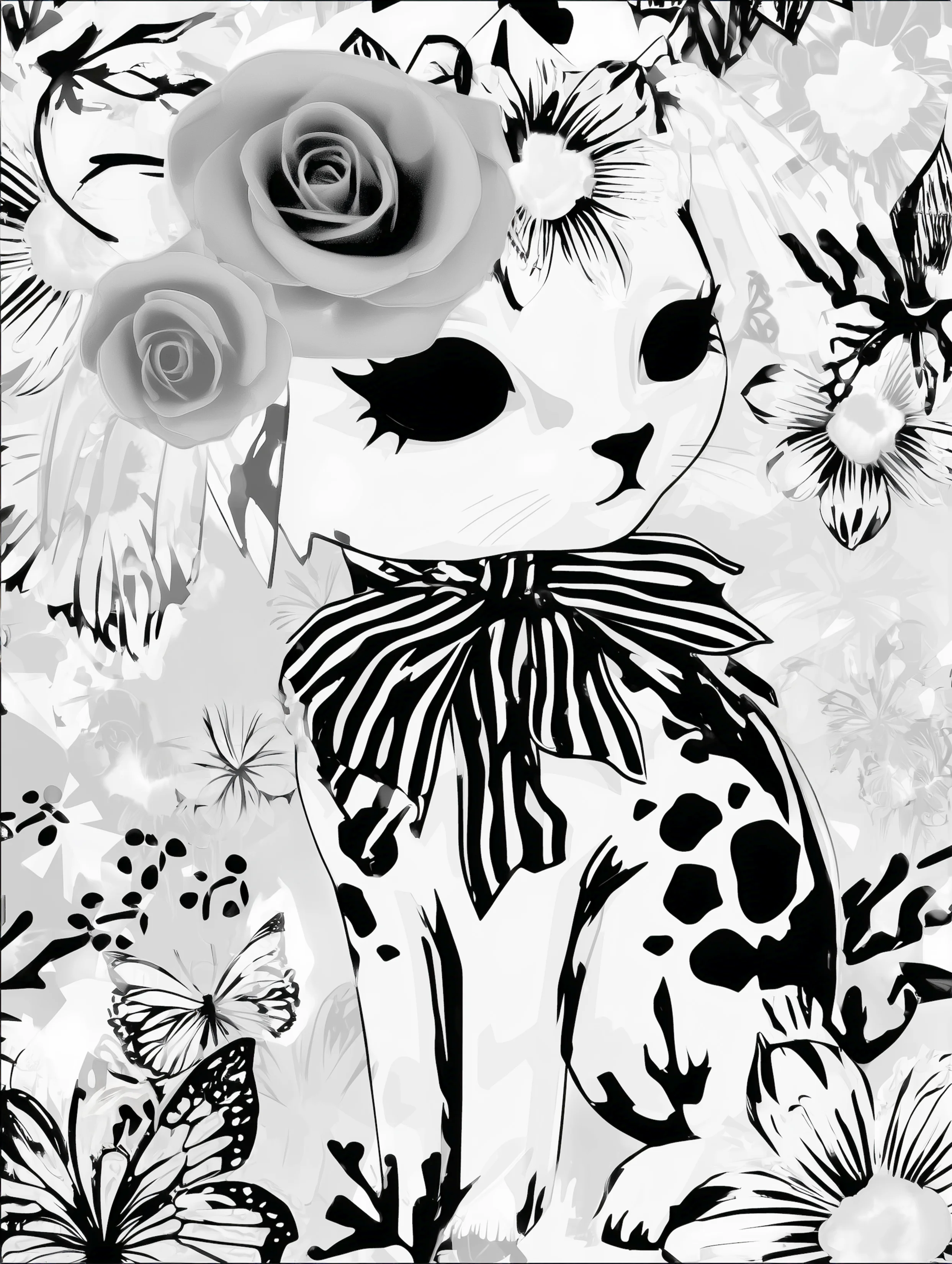 Free printable kitten coloring page featuring kitten coloring page